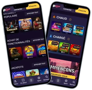 GTSpins Casino application mobile avec jeux live, machines à sous, jackpots et navigation sport
