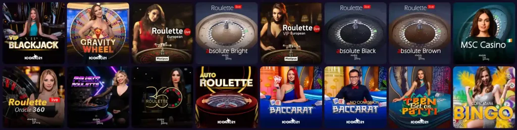 GTSpins Casino live casino avec roulette, blackjack, baccarat et jeux en direct