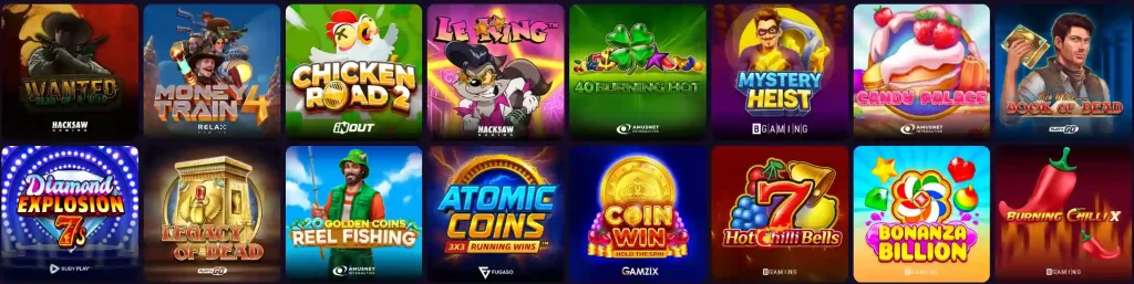 GTSpins Casino machines à sous avec Wanted, Money Train 4, Book of Dead et autres jeux populaires